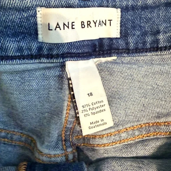 Lane Bryant Light Blue Distressed Boyfriend Jeans - Picture 2 of 4